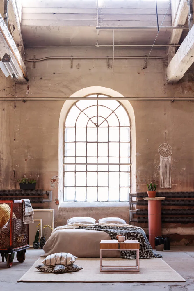 Soft Colors Industrial Room Decor