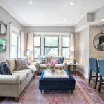 Colorful Small Space Living Room Design