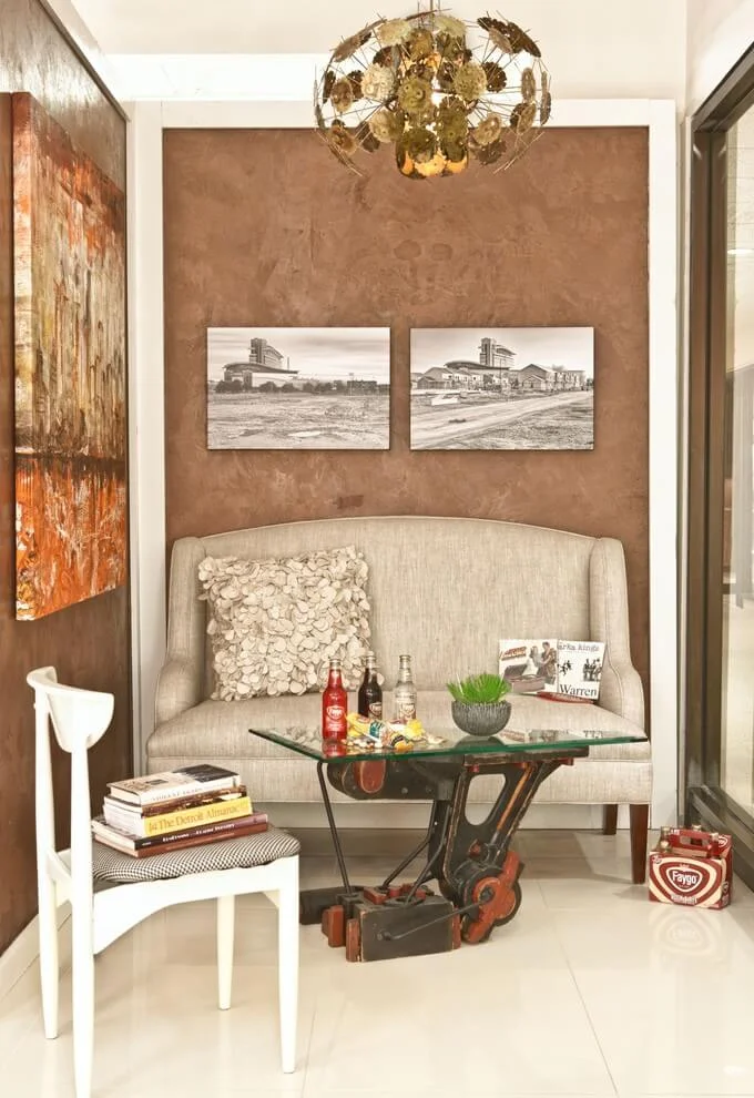 Industrial Glam Small Living Room
