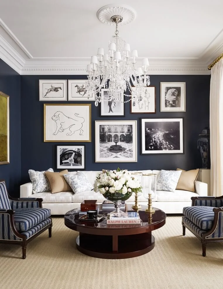 Dark Walls Traditional Ceiling Trim