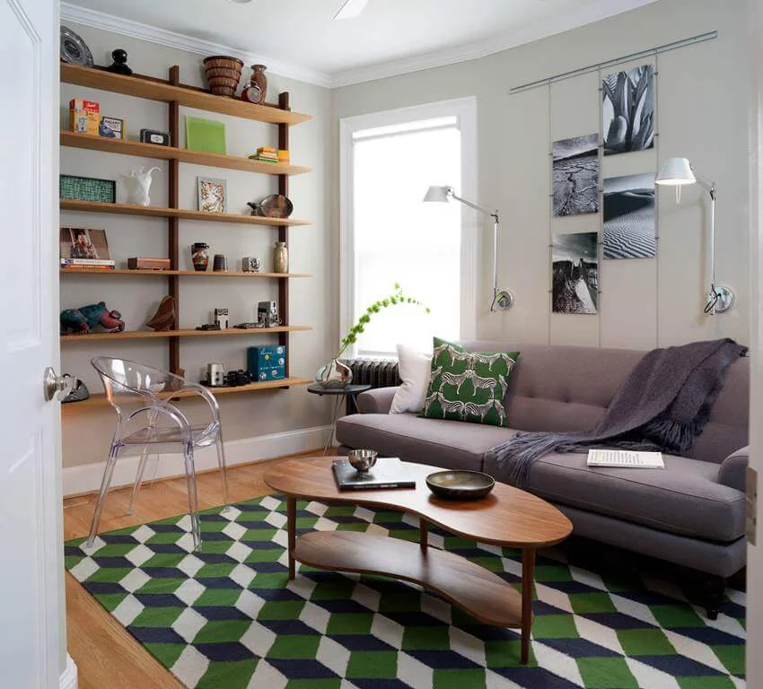 Fresh Colors In Mid Century Living Room