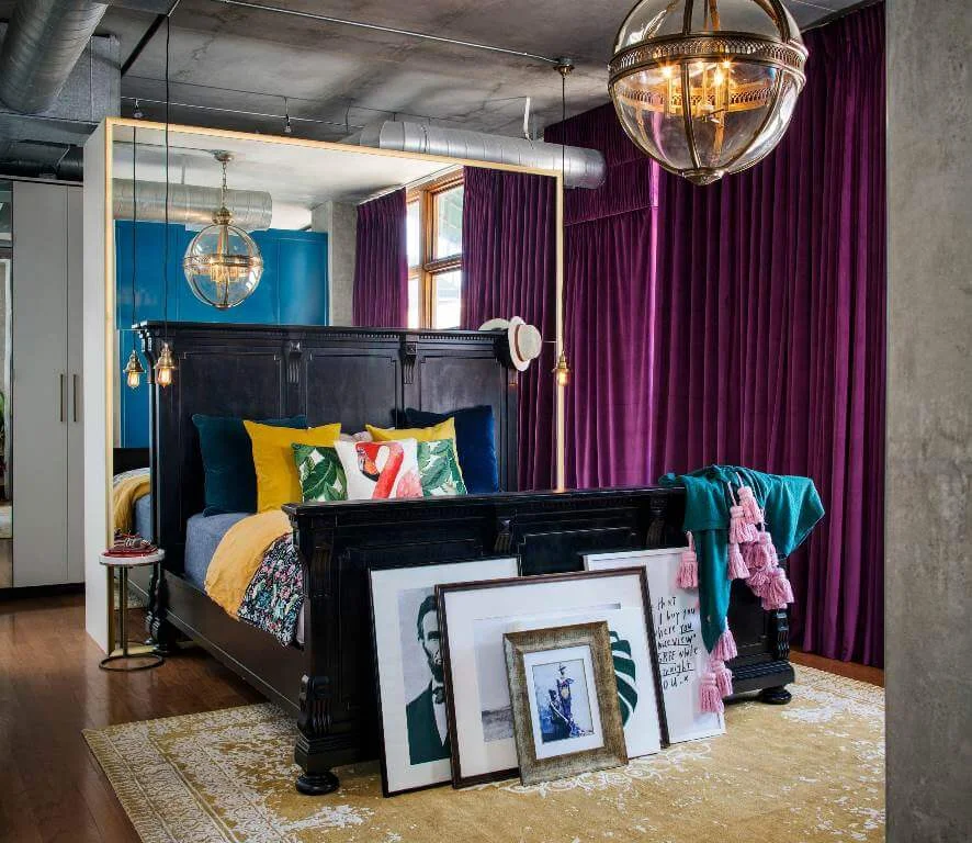 Industrial Bedroom With Vintage Touches