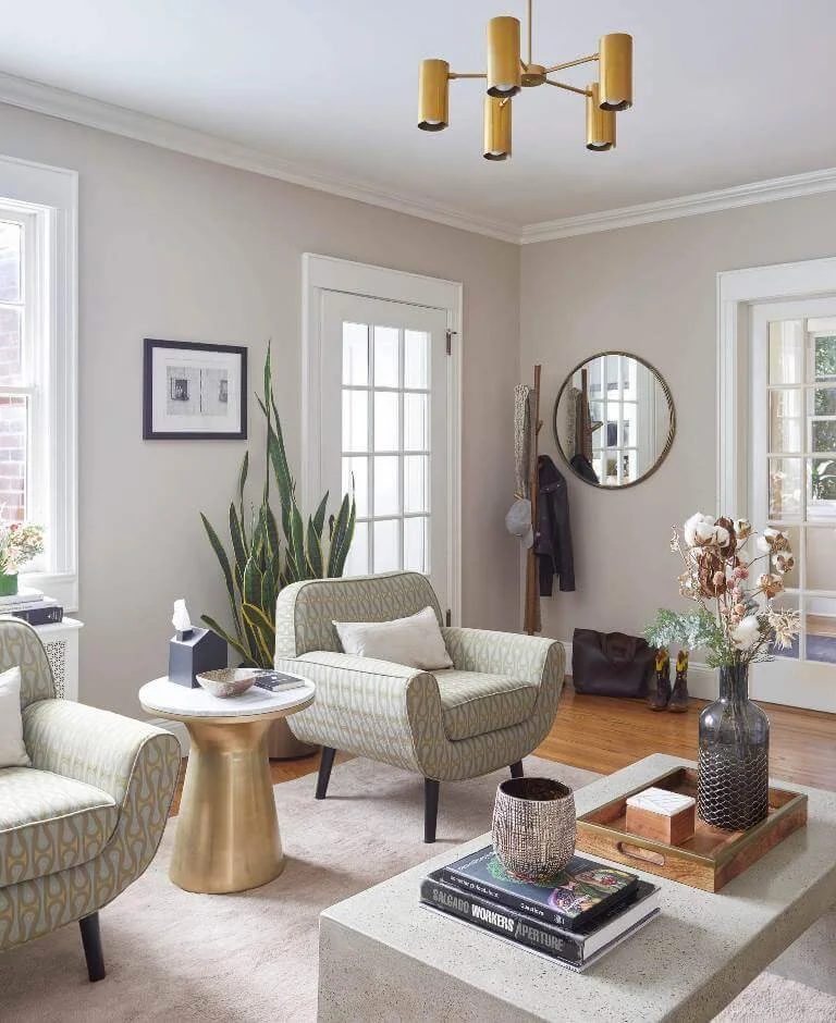 Mid Century Decor Neutral Living Room