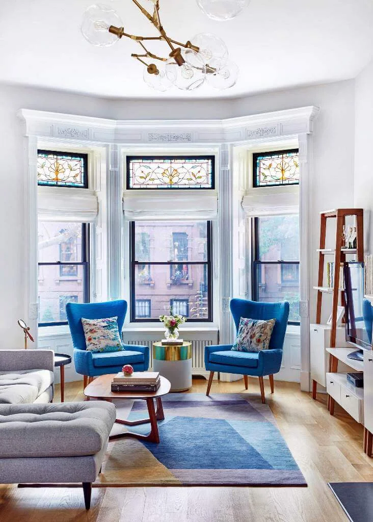 Vintage Furniture And Colorful Accents