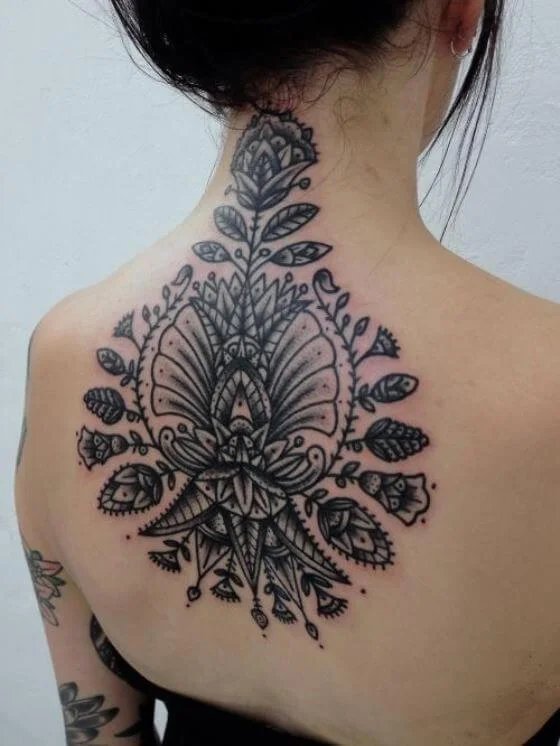 Back Shaded Mandala Ink