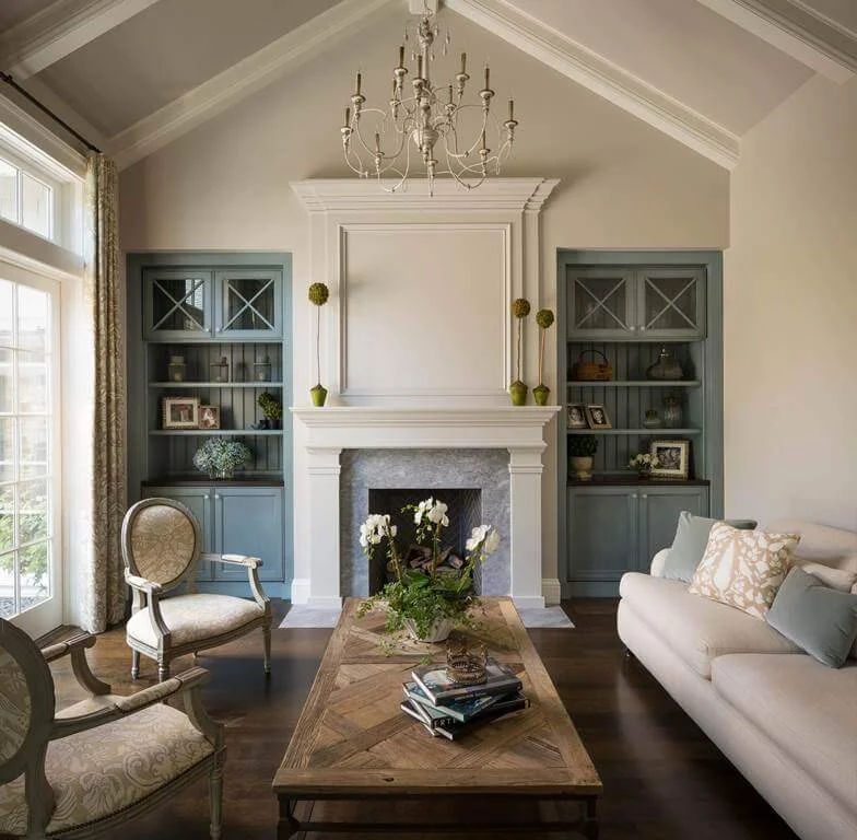 Beige and Wood Living Room
