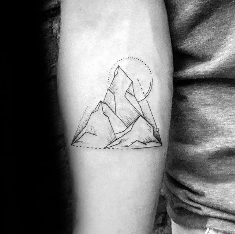 Geometric Style Mountain Design