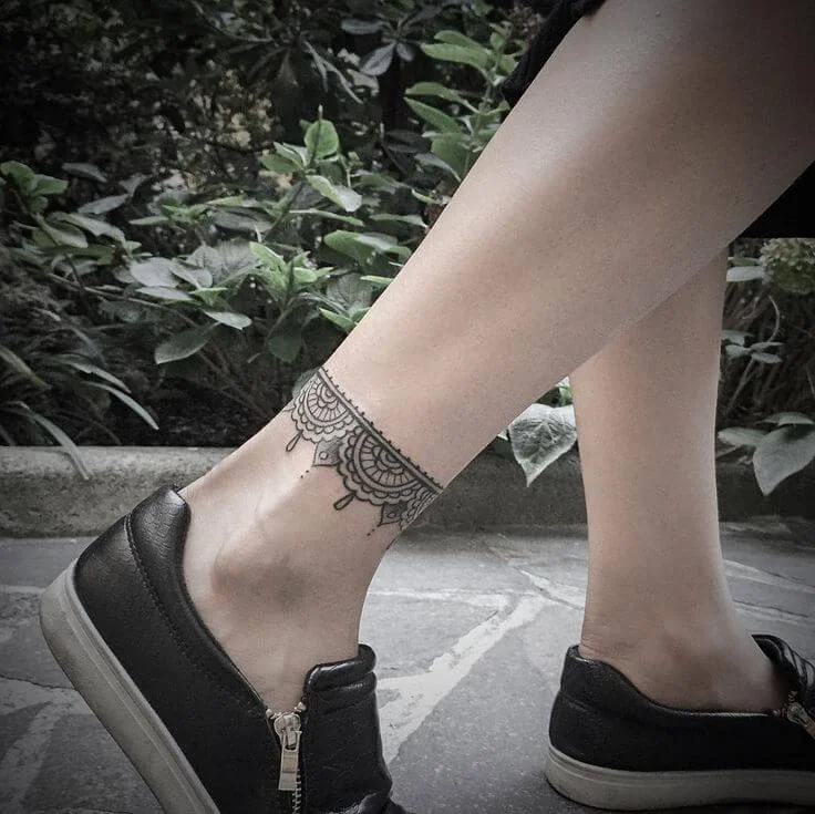 Mandala Leg Band Ink