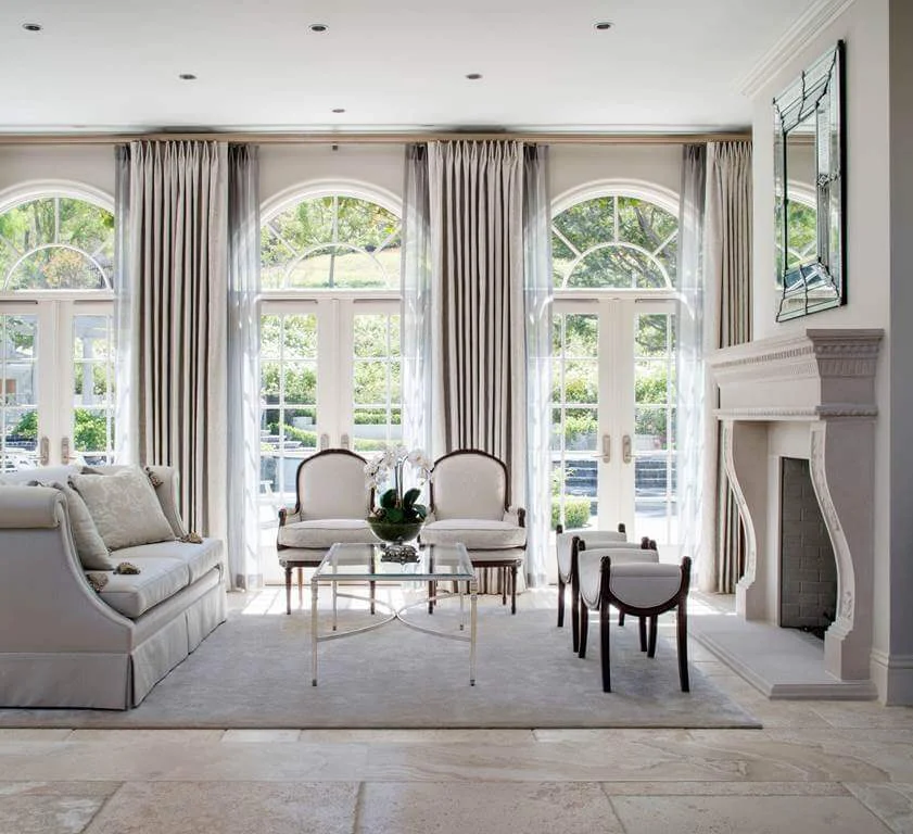 Neutral French Country Living Room
