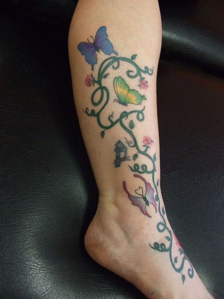 Pretty Butterflies and Vine Sleeve