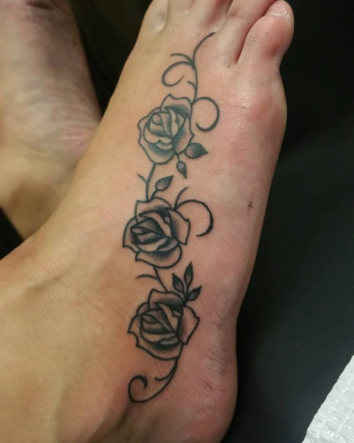Rose Vine Ankle Design