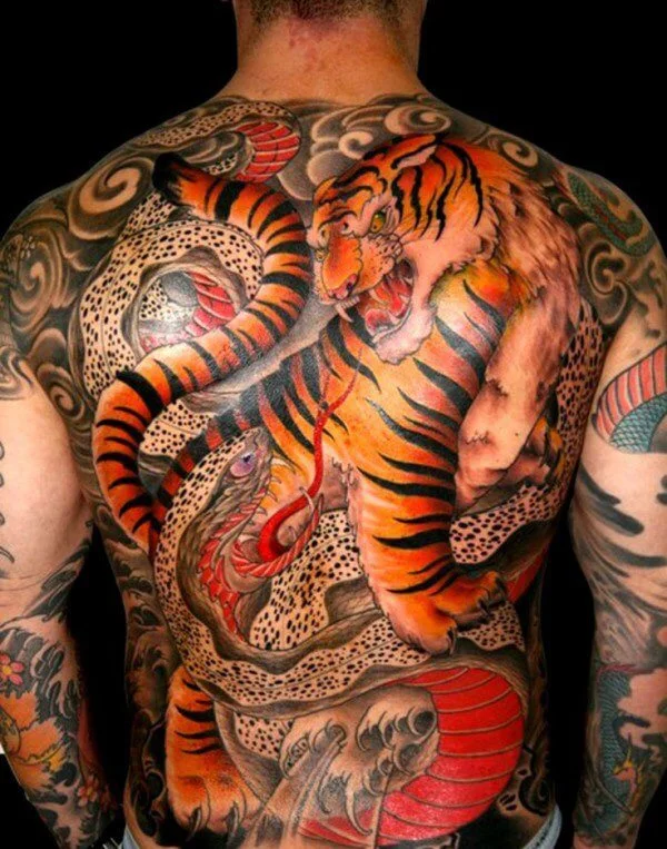 Snake and Tiger Back Ink