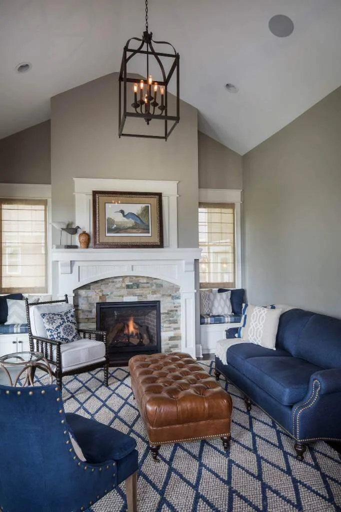 Soothing Blue Accents In Neutral Room