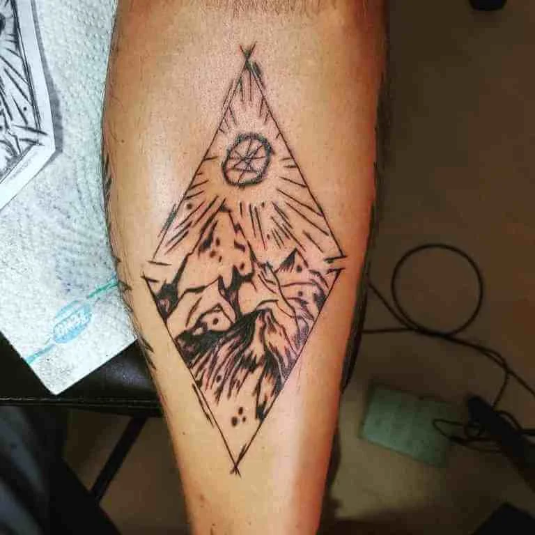 Tribal Mountain Tattoo Design