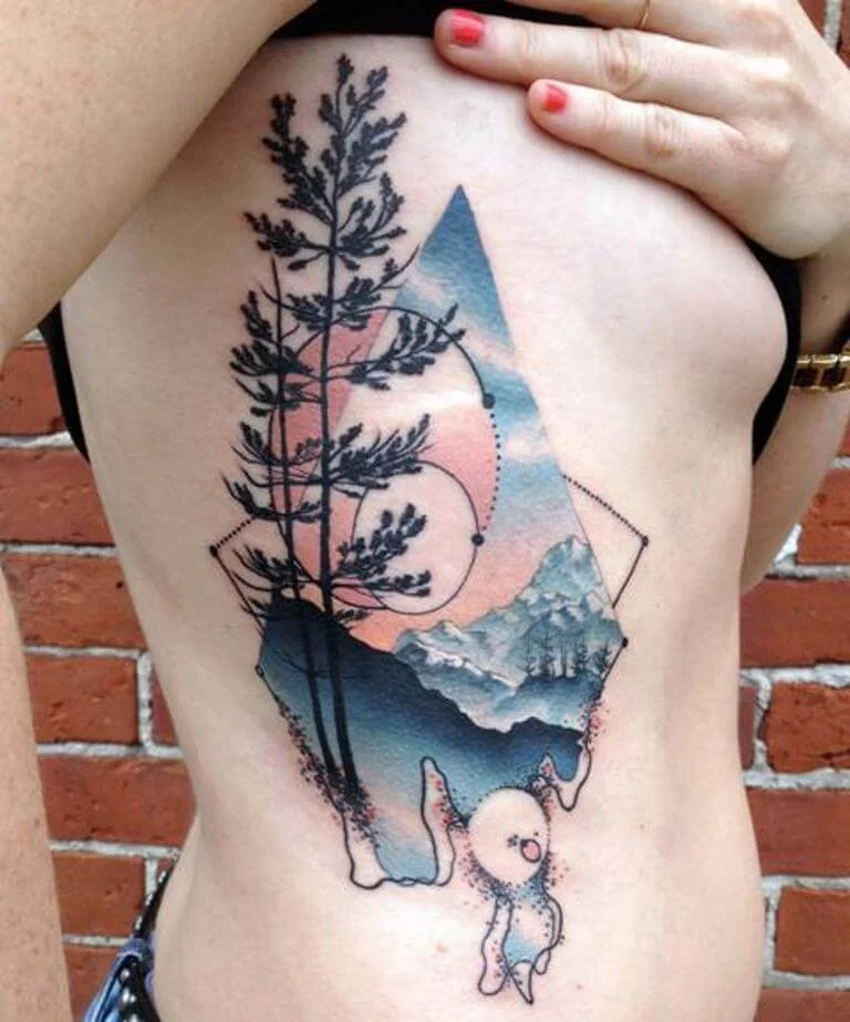 Unique Mountain Design in Front