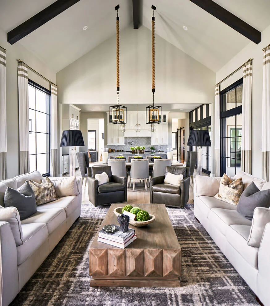 Grey and Beige Living Room Design