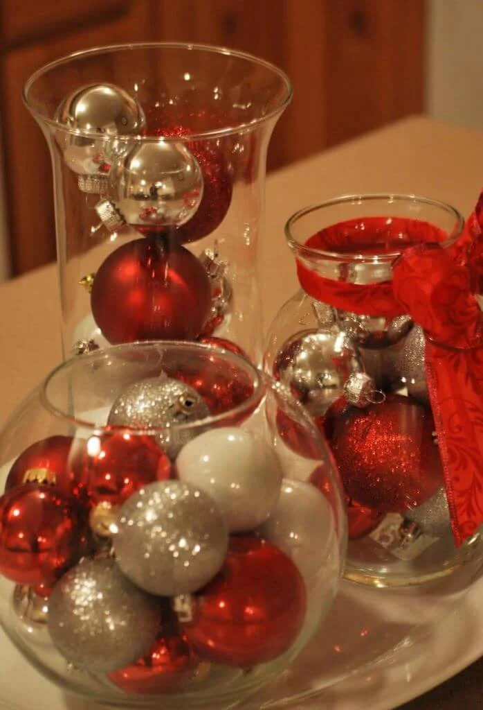 Christmas Ornaments Centerpiece Decoration