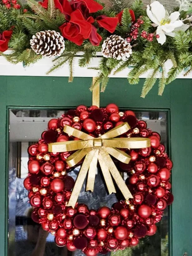 Gorgeous Gold Front Door Wreath