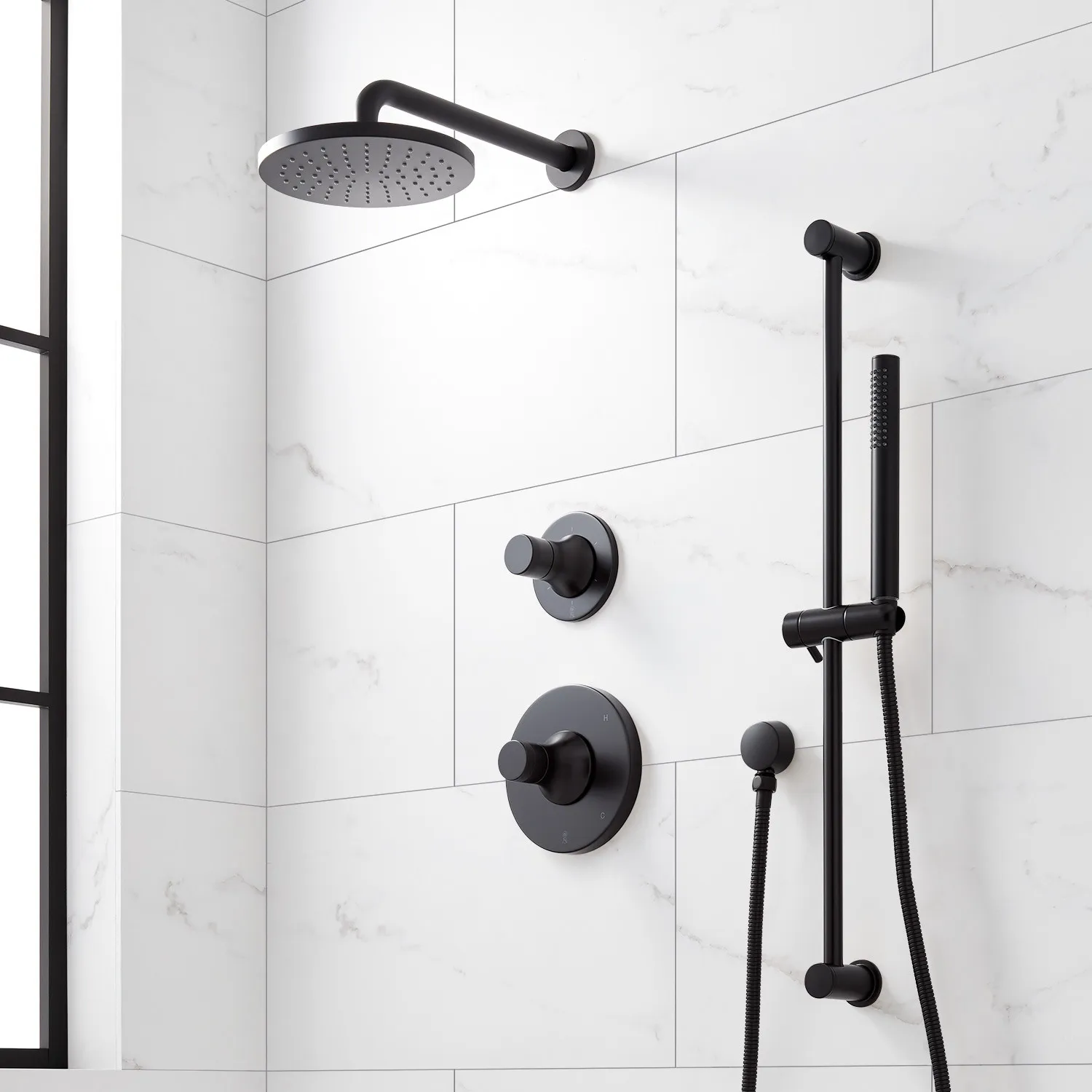 Black Shower Hose System 1